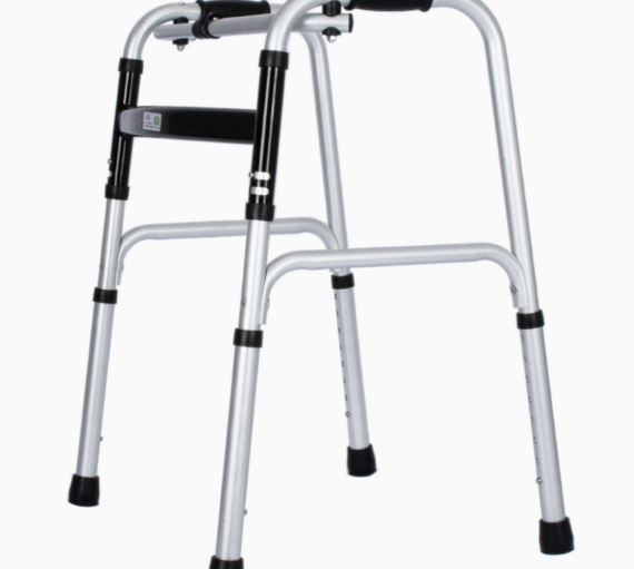 Foldable walker without wheels